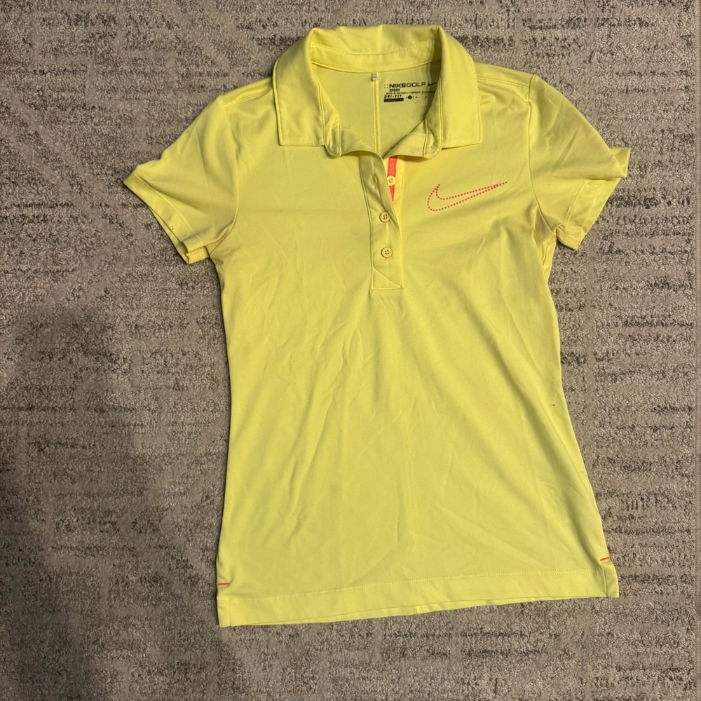 Nike Yellow Polo TPC Sawgrass